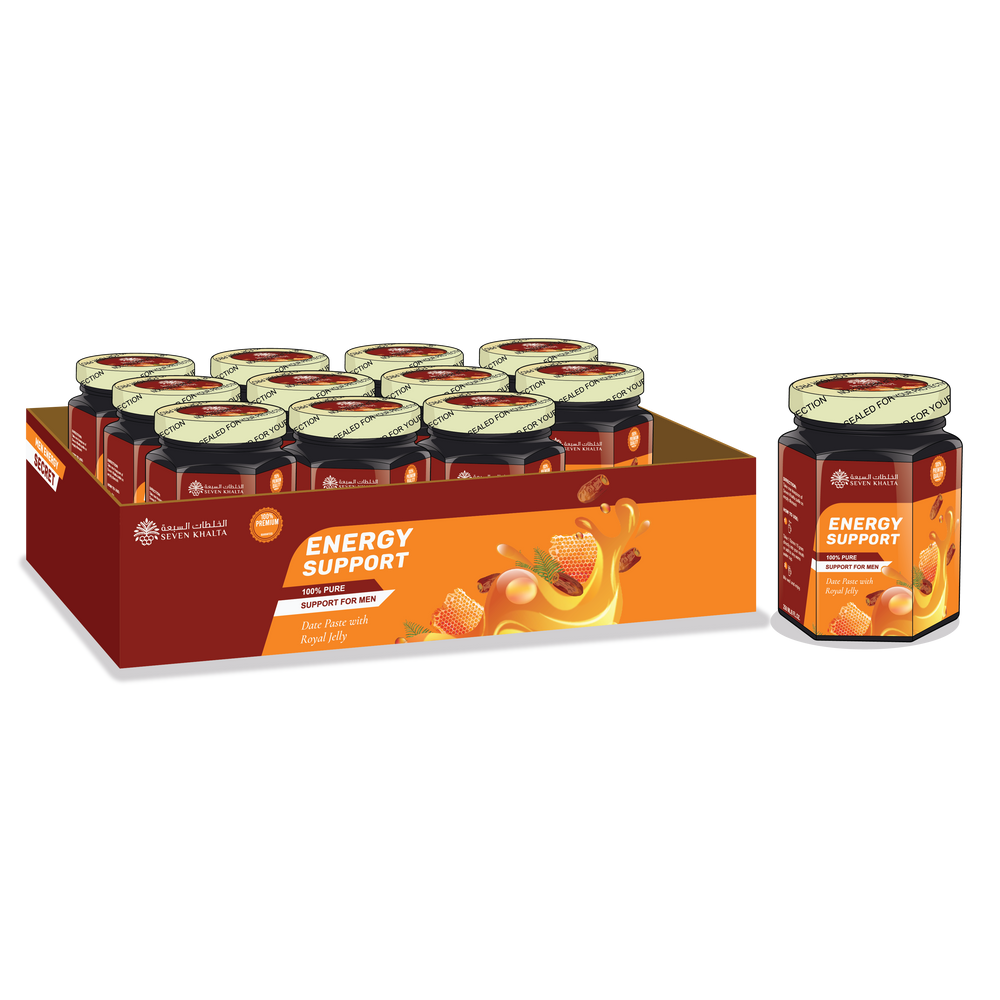 Seven Khalta Date Paste And Royal Jelly - 250ml (12 Jars)